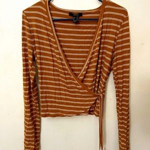 Stripped Wrap Shirt